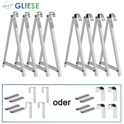 GLIESE 114/118CM PV Halterung Solarmodul Befestigung Balkonkraftwerk 0-90°Aufständerung