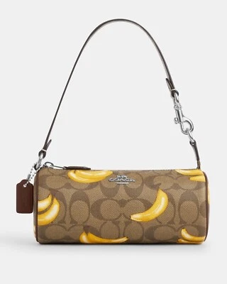 Coach CR368 Nolita Barrel Bag In Signature Canvas With Banana Print Khaki NWT - Image 1 of 4