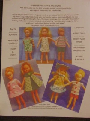 NG Creations Doll Clothing Sewing Pattern fits vintage 6" Tutti & Todd Dolls