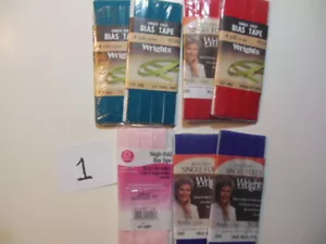 7 packages of NEW Single Fold Bias tape, 4 yds per pack, 35 Sets of Bias Tape - Picture 1 of 38