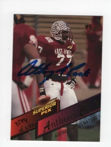1995 Superior Pix '95 Draft Autograph ANTHONY COOK WASHINGTON REDSKINS 4584/6000 - Picture 1 of 5