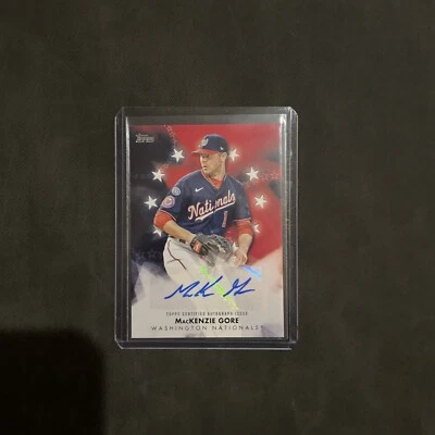 2024 Topps Series 1 MACKENZIE GORE Baseball Stars Autograph Auto Nationals - Image 1 of 2