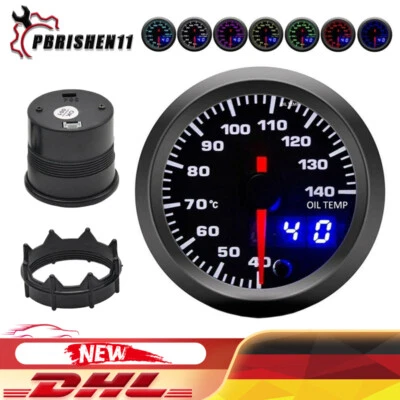 52mm Öltemperaturanzeige Auto Gauge Zusatzanzeige 7 Farben LED Zusatzinstrument - Bild 1 von 4
