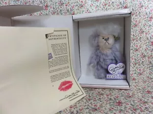 ANNETTE FUNICELLO NEU IM KARTON 5" MOHAIR BÄR LILA PASSION SITZSACK LIMITIERTE AUSGABE #4869/7500 - Bild 1 von 5