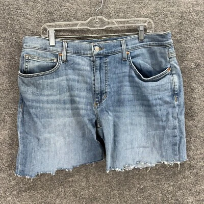 Joe's Shorts Women 36W Plus Blue Denim Light Wash Cut Off Pockets Mid Rise - Image 1 of 4