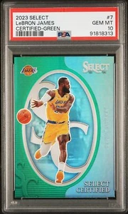 Prizm LeBron James verde certificado Panini Select 2023 PSA 10 - Imagen 1 de 2
