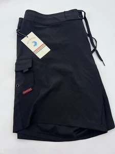 MAUI RIPPERS Womens Board Shorts SIZE 18 Swim Black Polyester Spandex NEW - Picture 1 of 14