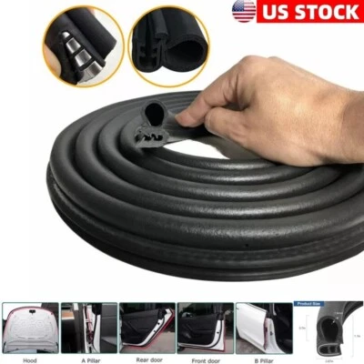 Universal Car Door Weather Stripping 9.84Ft Car Door Rubber Edge Trim Seal Strip - Image 1 of 4