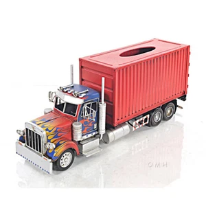 Rectangular Tissue Holder 10 Wheeler Box Container Truck 19.5" Scale Metal Model - Picture 1 of 11