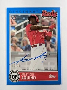 2020 Topps Brooklyn Collezione Aristides Aquino Blu Rookie Auto #D 19/30 RC - Foto 1 di 2
