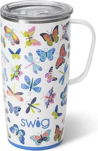 22Oz Travel Mug | Insulated Tumbler with Handle and Lid, Cup Holder Friendly, Di - Picture 1 of 6