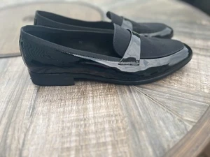 Beston Herren Größe 11 Schwarz Smoking Halbschuhe Slipper Elegant Schuhe für Hochzeit Formell - Bild 1 von 11
