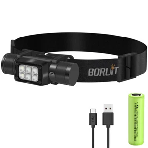 BROUIT HP360 LED Headlamp USB Rechargeable Head Light Flashlight Torch Lamp - Picture 1 of 21