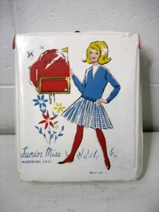 Estuche de armario vintage Junior Miss para muñecas de 9” Miner Ind. años 70 - Imagen 1 de 6