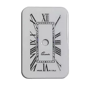 Quadrante bianco cifre romane tipo Cartier Tank americano 20x13 cal. Ronda 751 - Foto 1 di 1