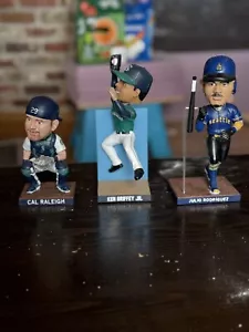 Cal Raleigh, Ken Griffey Jr. Julio Rodiguez Bobble Head. - Picture 1 of 4