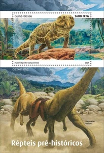 Prehistoric Reptiles Dinosaurs MNH Stamps 2024 Guinea-Bissau S/S - Picture 1 of 1