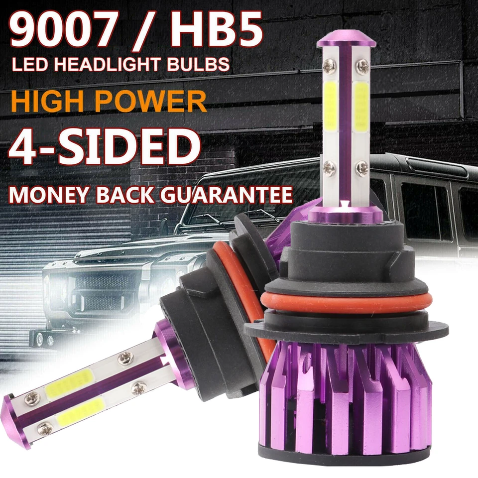 9007 HB5 LED Headlight Kit Hi/Lo Beam 1550W 232500LM Car Light Bulbs 6000K White - Image 1 of 4