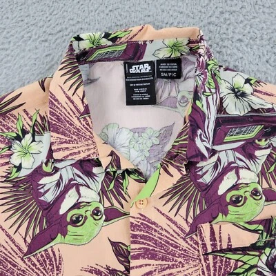 Camisa Star Wars Para Hombre Pequeña Naranja Grogu Hawaiian The Mandalorian Baby Yoda Foto 1 de 4