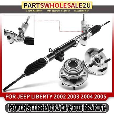 Kit de cojinete de buje y cremallera nuevo de 3 piezas para Jeep Liberty 2002 2003 2004 2005 Foto 1 de 4
