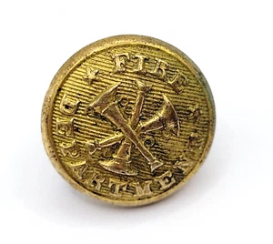Fire Department Military Uniform Shank Button Three Crossed Bugles Extra Quality - Picture 1 of 12