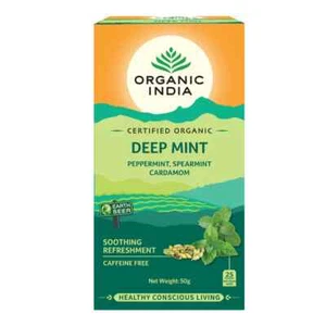 Organic India Deep Mint 25 Tea bags - Picture 1 of 2