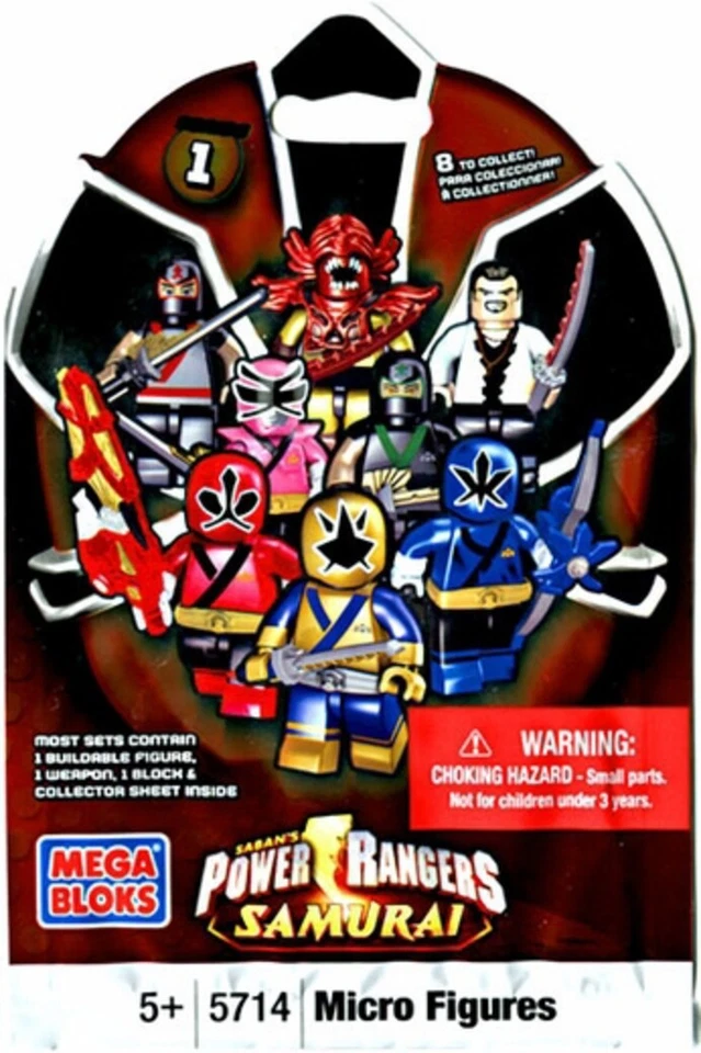 Mega Bloks Power Rangers Micro Action Figure 5714 Mystery Mini Figure Series 1 - Image 1 of 1