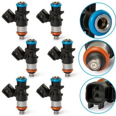 Inyectores de combustible 6 piezas 5184085AC para Chrysler Dodge Ram Jeep 3,6 L 0280158233 11-17 Foto 1 de 4