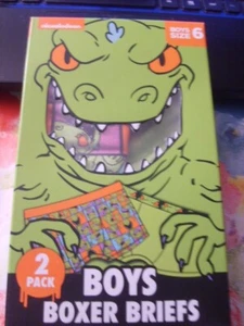 2 PACK~NICKELODEON~RUGRATS~REPTAR~BOYS PERFORMANCE BOXER BRIEFS~NEW/BOX~SZ 6 - Picture 1 of 3