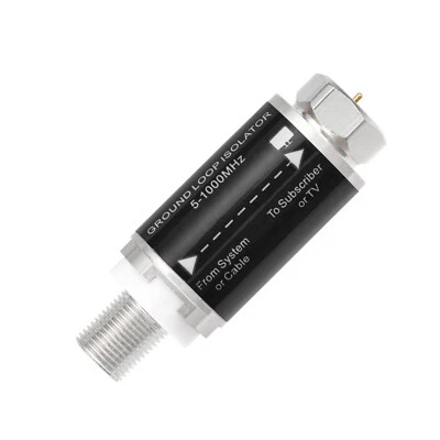 75 ohm Ground Loop Noise Filter Isolator 5-1000MHz Hum/Buzz/Noise Eliminator - Image 1 of 4