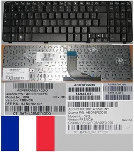 Clavier Azerty Français HP G61 CQ61 MP-08A96F0-920 9J.N0Y82.60F 532819-051 Noir - Zdjęcie 1 z 1