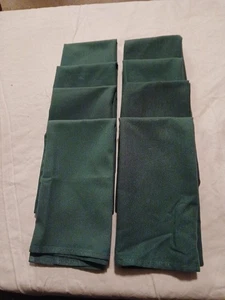 Set of 8 Unbranded Green Cloth Napkins 18.5" x 19.25" Dinning Linens - Used - Picture 1 of 6