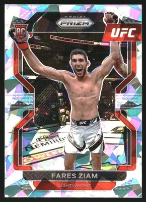 2022 Panini Prizm UFC Prizms Ice #143 Fares Ziam - Image 1 of 2