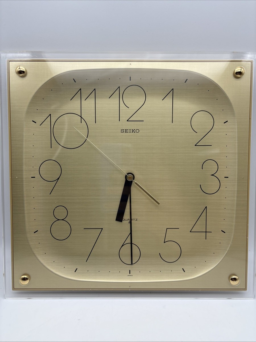 インテリア時計 SEIKO quartz square wall clock 90s SEIKO quartz