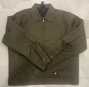 Dickies XLL Herrenjacke grün Reißverschluss Arbeit Eisenhower gebraucht, in einwandfreiem Zustand - Bild 1 von 6