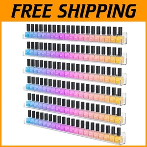 Wall Mounted Nail Polish Organizer Shelf - Clear Acrylic - Picture 1 of 10