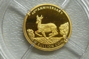 Krügerrand 40th Anniversary 0,5g 0,585 (14ct) Gold PP Münze Medaillon + CoA - Bild 1 von 5
