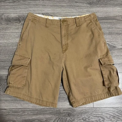 Quiksilver Edition Mens Tan Cargo Shorts Size 33 Utility Casual 100% Cotton - Image 1 of 4