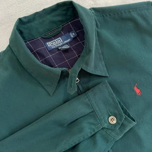 Vintage 90er Polo Ralph Lauren Herren Harrington Jacke Grün Gr. Medium Preppy - Bild 1 von 11