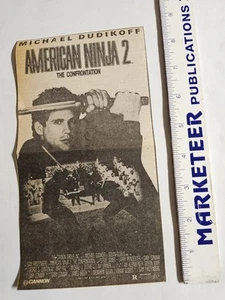 American Ninja 2: Vintage 1987 NYC Newspaper Ad / Michael Dudikoff Actionfilm! - Bild 1 von 1