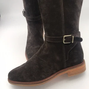Clark's Clarkdale Damen Reitstiefel braun Wildleder Größe 7 - Bild 1 von 8