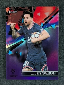 2021-22 Topps Finest UEFA LIONEL MESSI 255/299 Purple Refractor SP #1 - Picture 1 of 3
