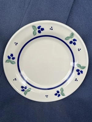PRATOS DE JANTAR Vintage HARTSTONE BLUEBERRY 10" Faixa Azul Qtd. 4 - Imagem 1 de 4