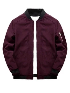 Chaqueta de bombardero de vuelo ligera Lavnis para hombre abrigo softshell ropa deportiva cremallera... - Imagen 1 de 6