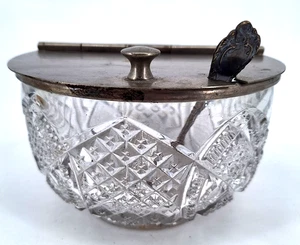 Vaso de restaurante azucarero de colección Utilities Specialties Co con tapa abatible de metal - Imagen 1 de 13