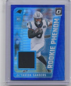 2024 Panini Donruss Optic - Rookie Phenom Ja'Tavion Sanders #RPB-JSS Blue Hyper - Bild 1 von 2
