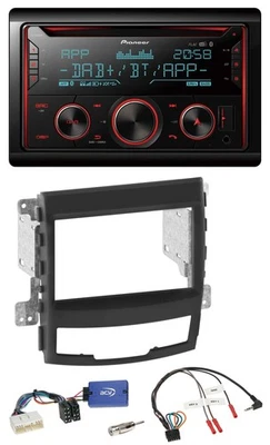 Pioneer 2DIN DAB Lenkrad Bluetooth USB CD Autoradio für SSangYong Korando mit Ta - Bild 1 von 4