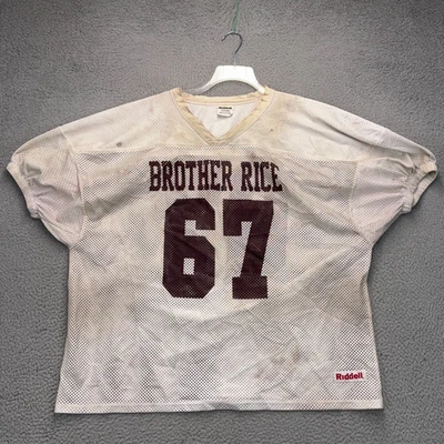 Camiseta de fútbol vintage Brother Rice Crusaders para hombre 3XL blanca edición del equipo Riddell Foto 1 de 4