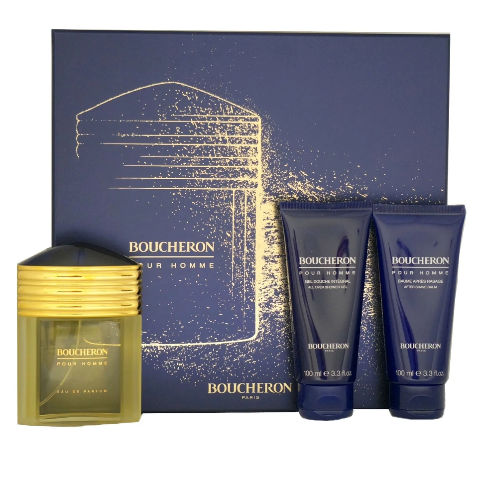 BOUCHERON POUR HOMME SET DE REGALO DE 3 PIEZAS EAU DE PARFUM SPRAY 100 ML NUEVO EN CAJA-BOBN002C08 Foto 1 de 1