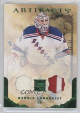 2010 Upper Deck Artifacts Emerald Jersey/Patch /50 Henrik Lundqvist #2 Patch HOF
